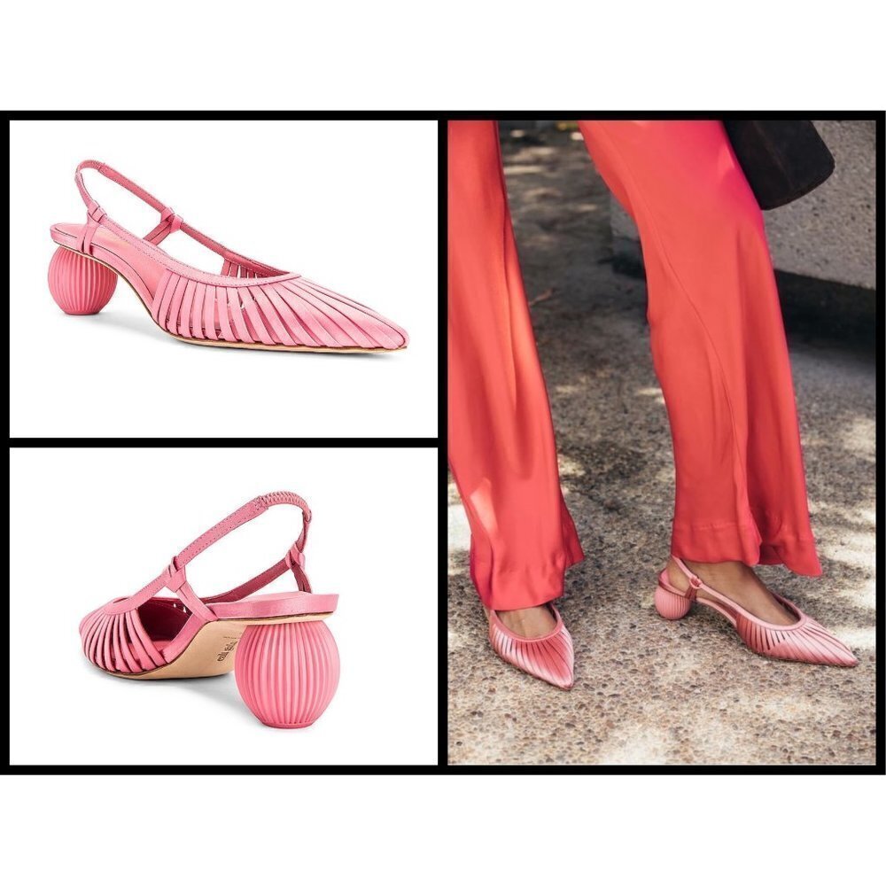 ๐CULT GAIA๐ Alia Slingback Mule Heels ~ Pink - Picture 4 of 16